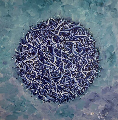 The Gravity of Lines - Convergence || by Muhammad Jamil, 회화 for Sale on Singulart