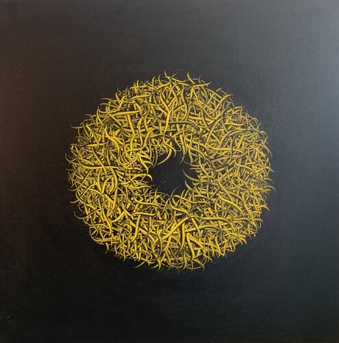 The Gravity of Lines - Presence of Abscence by Muhammad Jamil, 회화 for Sale on Singulart