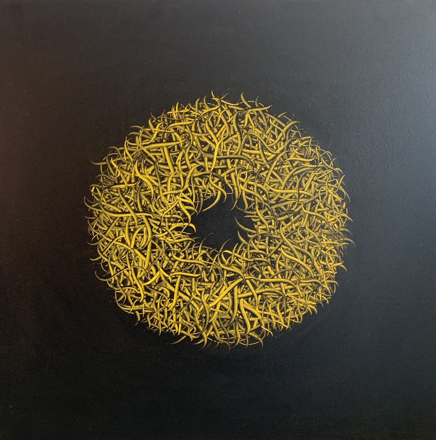 The Gravity of Lines - Presence of Abscence Muhammad Jamil Originalgemälde zu verkaufen