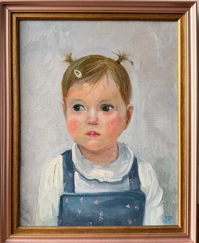 A Girl with Funny Ponytails by Lana Popova, 絵画 for Sale on Singulart