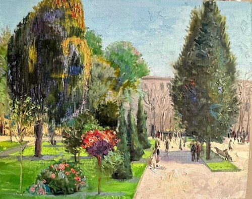 The Green Walk van Lana Popova, Schilderij te koop op Singulart