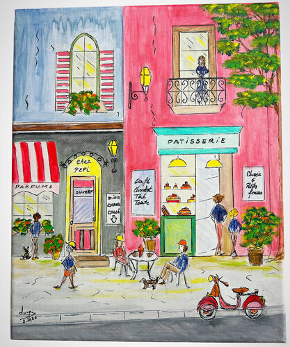 Una calle de Paris by Anne Pierre, 회화 for Sale on Singulart