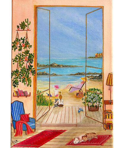 La ventana de Normandía by Anne Pierre, 회화 for Sale on Singulart