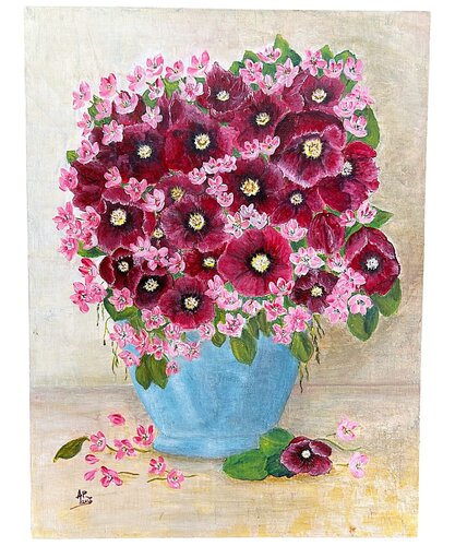 Flores alegres par Anne Pierre, Peinture en vente sur Singulart