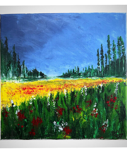 Paisaje colorido di Anne Pierre, Pittura in vendita su Singulart