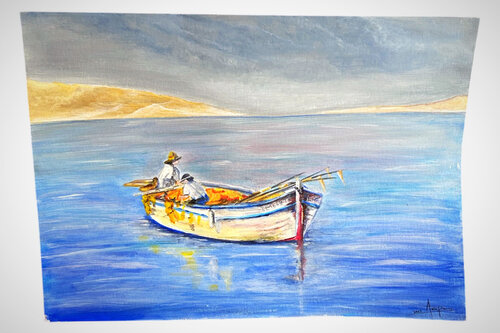 Un día de pesca by Anne Pierre, Painting for Sale on Singulart