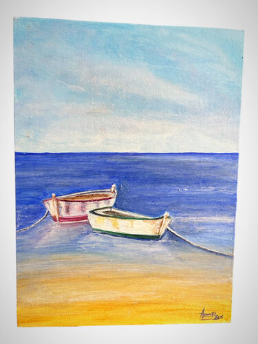 Barcas bajo el sol by Anne Pierre, Painting for Sale on Singulart