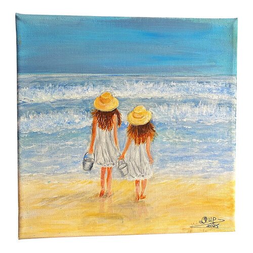La playa en verano by Anne Pierre, Painting for Sale on Singulart
