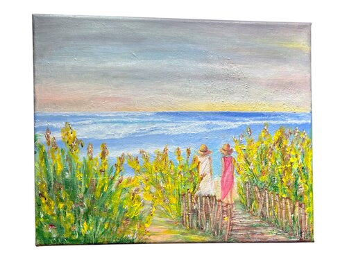 Mujeres frente al mar by Anne Pierre, Painting for Sale on Singulart