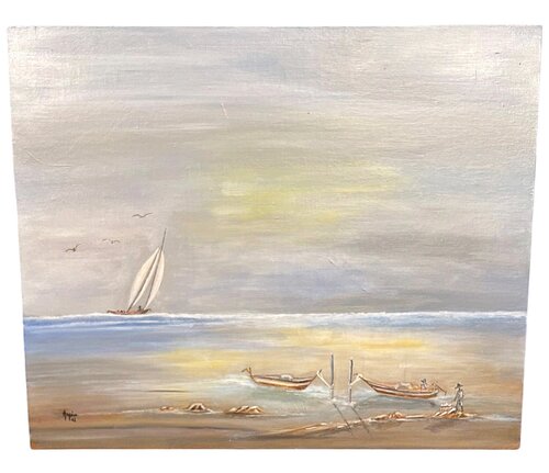 Atardecer en la playa von Anne Pierre, Malerei kaufen auf Singulart