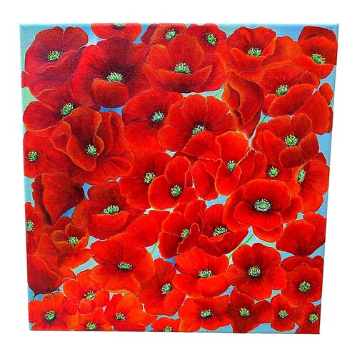 Les coquelicots de Chamigny di Anne Pierre, Pittura in vendita su Singulart