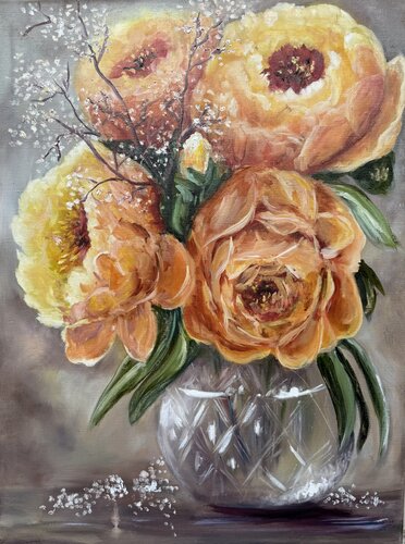 Whispering Roses of Light by Ирина Кленке, Painting for Sale on Singulart