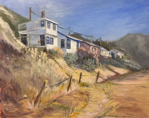 CRYSTAL COVE COTTAGES by Joylene Johnson, 絵画 for Sale on Singulart