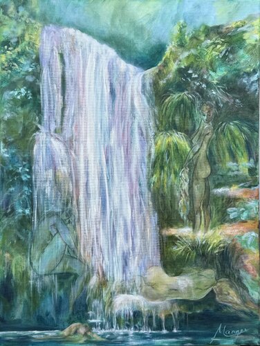 Echoes of the Cascade by Evelyne Maager, Painting for Sale on Singulart