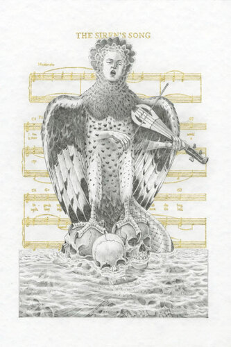 A siren's song by John Rabou, Work on Paper for Sale on Singulart