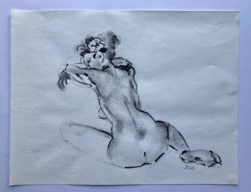 Lifedrawing van John Rabou, Werk op papier te koop op Singulart