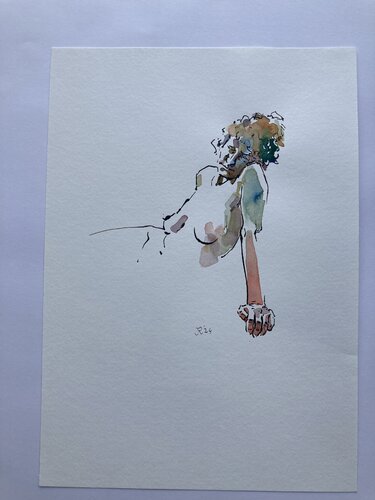 Ivonne leaning von John Rabou, Werk auf Papier kaufen auf Singulart