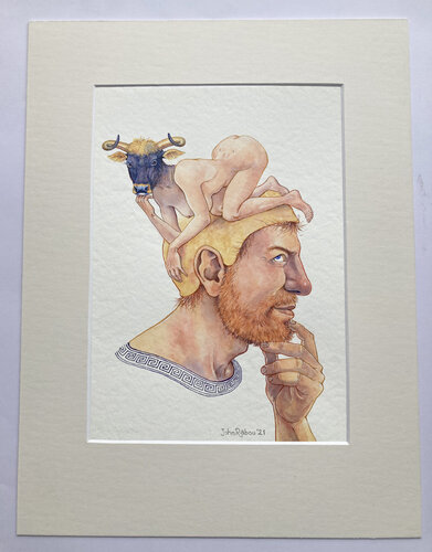 A brilliant idea by John Rabou, Work on Paper for Sale on Singulart