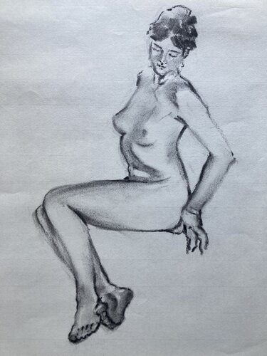Femke posing von John Rabou, Werk auf Papier kaufen auf Singulart