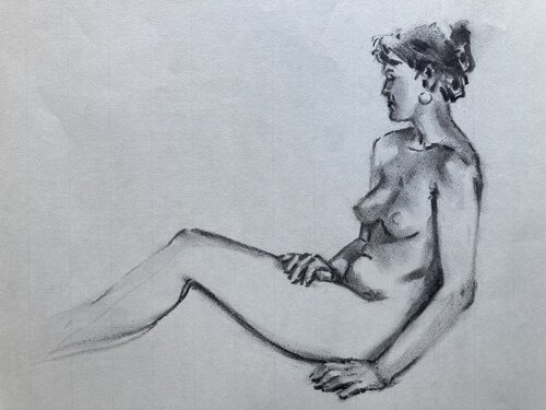 Quick study of Femke by John Rabou, Work on Paper for Sale on Singulart