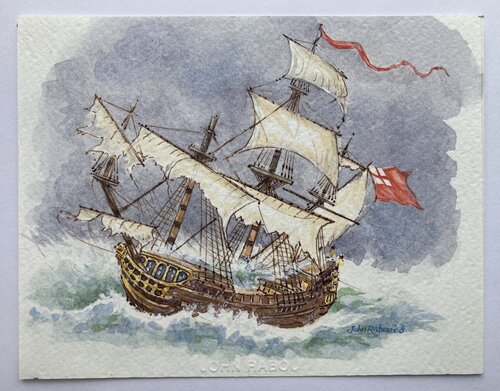 The shipwreck of Her Majesty's Sussex in 1694. by John Rabou, Work on Paper for Sale on Singulart