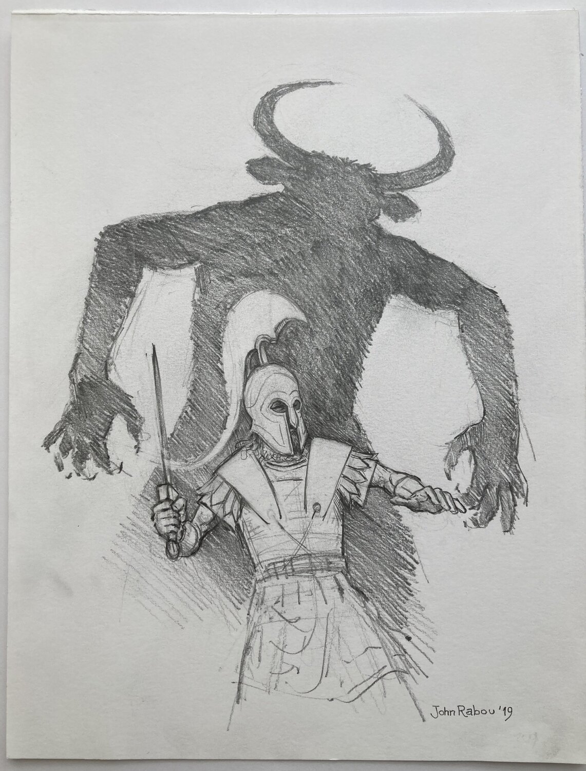 Second concept designsketch for "A threatening presence" John Rabou