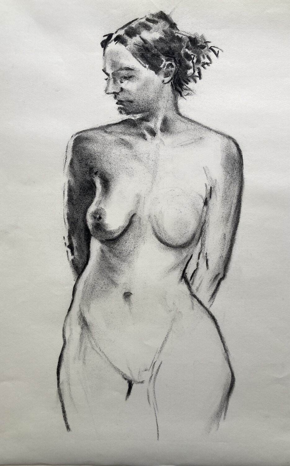 Hasse looking to her right John Rabou Work on Paper for sale