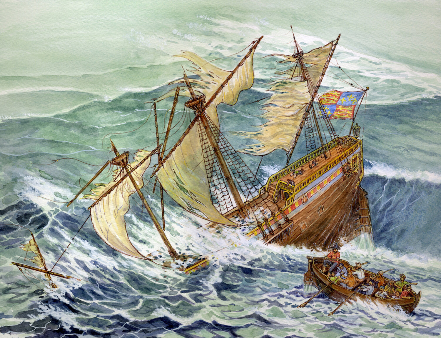 Cover illustration for Shipwreck! John Rabou Work on Paper for sale