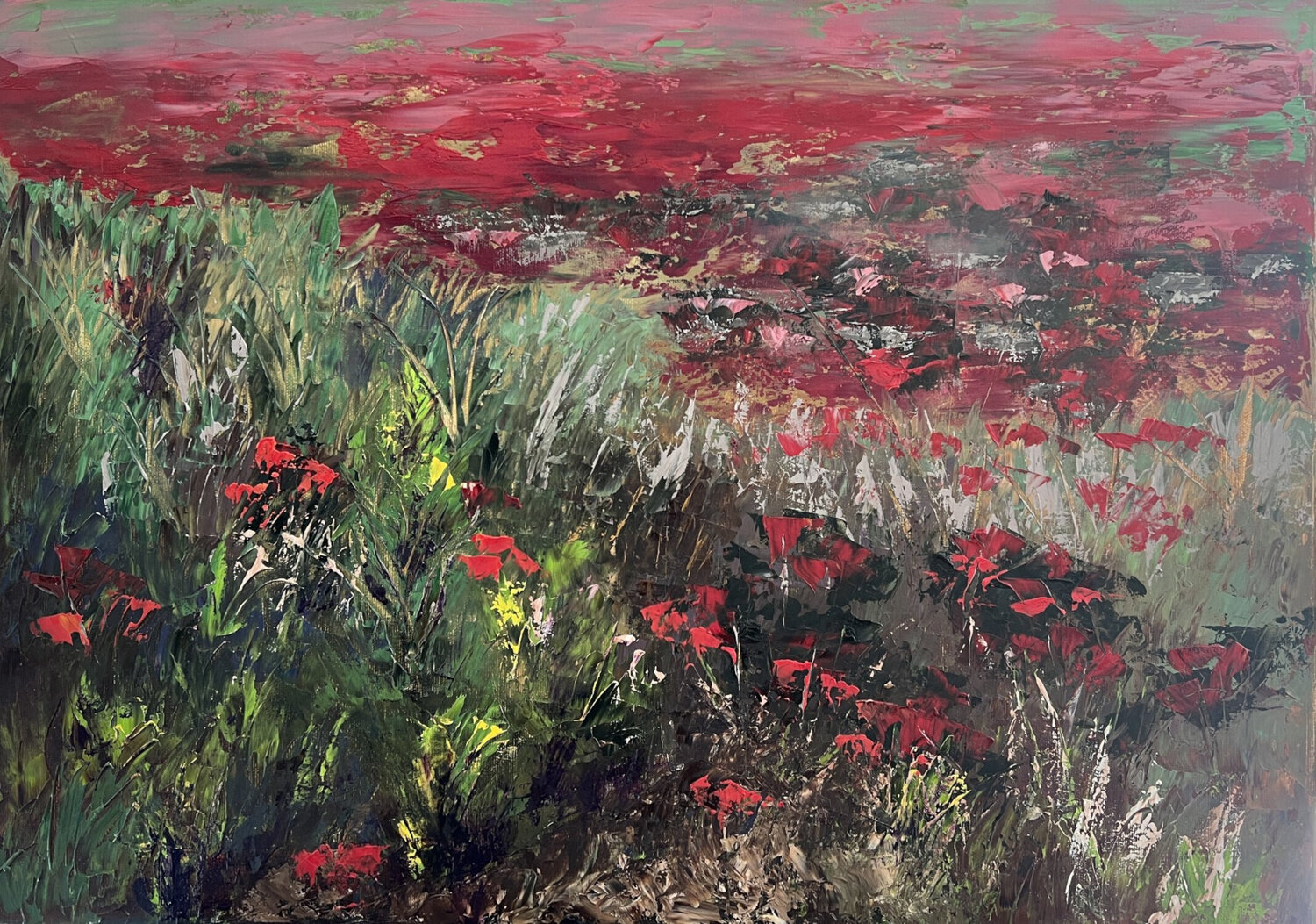Amapolas Nuria Candau Vidal Original painting for sale