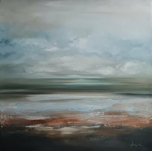 Mornings in Ireland land par Ana María Cepoi, Peinture en vente sur Singulart