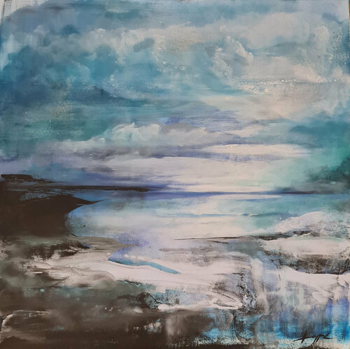 Iceland Blue Lagoon van Ana María Cepoi, Schilderij te koop op Singulart