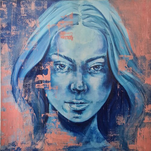 Blue Lady de Ana María Cepoi, Pintura a la venta en Singulart