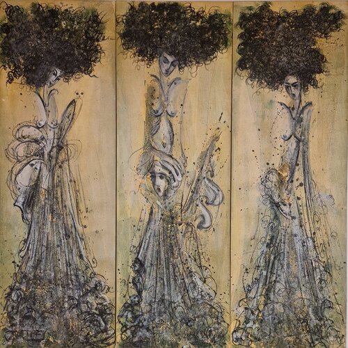 The 3 I par Ana María Cepoi, Peinture en vente sur Singulart