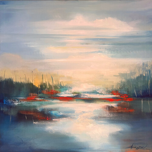 BLUELAND NR 2 di Ana María Cepoi, Pittura in vendita su Singulart