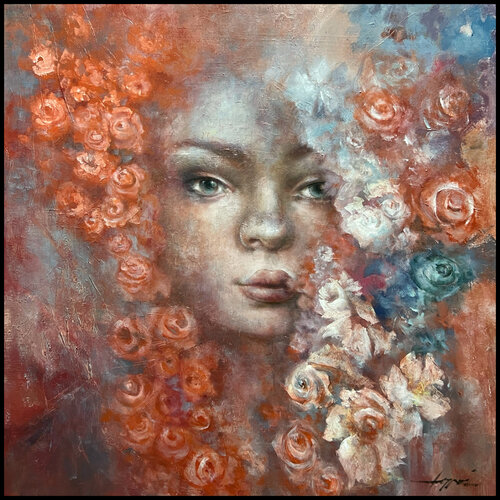 I was born among petals that knew my name di Ana María Cepoi, Pittura in vendita su Singulart
