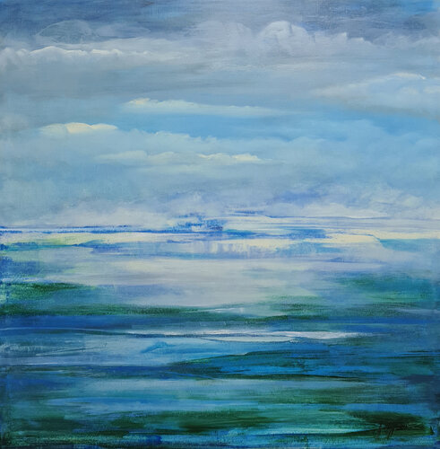 The sky above us par Ana María Cepoi, Peinture en vente sur Singulart