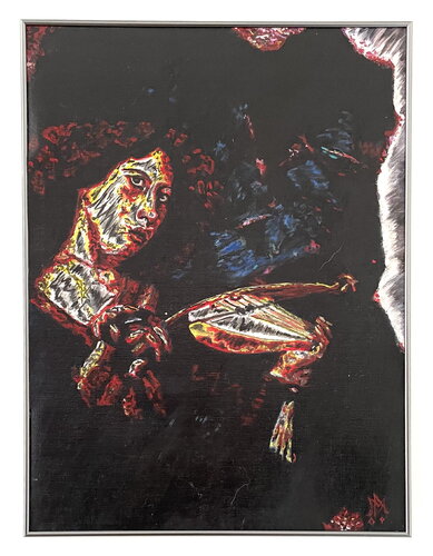 Musizierender Engel IV, Gedanken nach Melozzo da Forli de Margit Doupnik, Pintura a la venta en Singulart