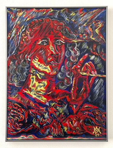 Musizierender Engel VI, Gedanken nach Melozzo da Forli by Margit Doupnik, Painting for Sale on Singulart