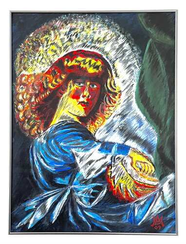 Musizierender Engel VII, Gedanken nach Melozzo da Forli by Margit Doupnik, Painting for Sale on Singulart