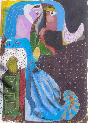 Virgin with diamond van Nikola Brlečić, Schilderij te koop op Singulart