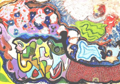 Mermaid from mars van Nikola Brlečić, Schilderij te koop op Singulart