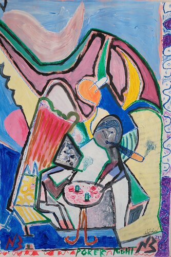 Poker night van Nikola Brlečić, Schilderij te koop op Singulart