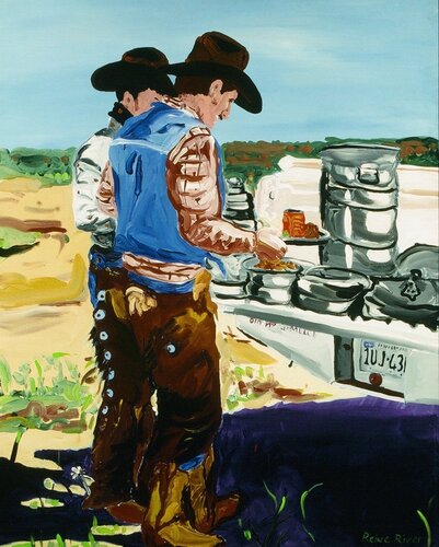 Chuck Wagon's Here! by Reine River, Painting for Sale on Singulart