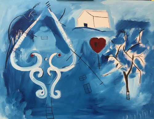 Sidi Bou Said in Tunisia by Reine River, Painting for Sale on Singulart