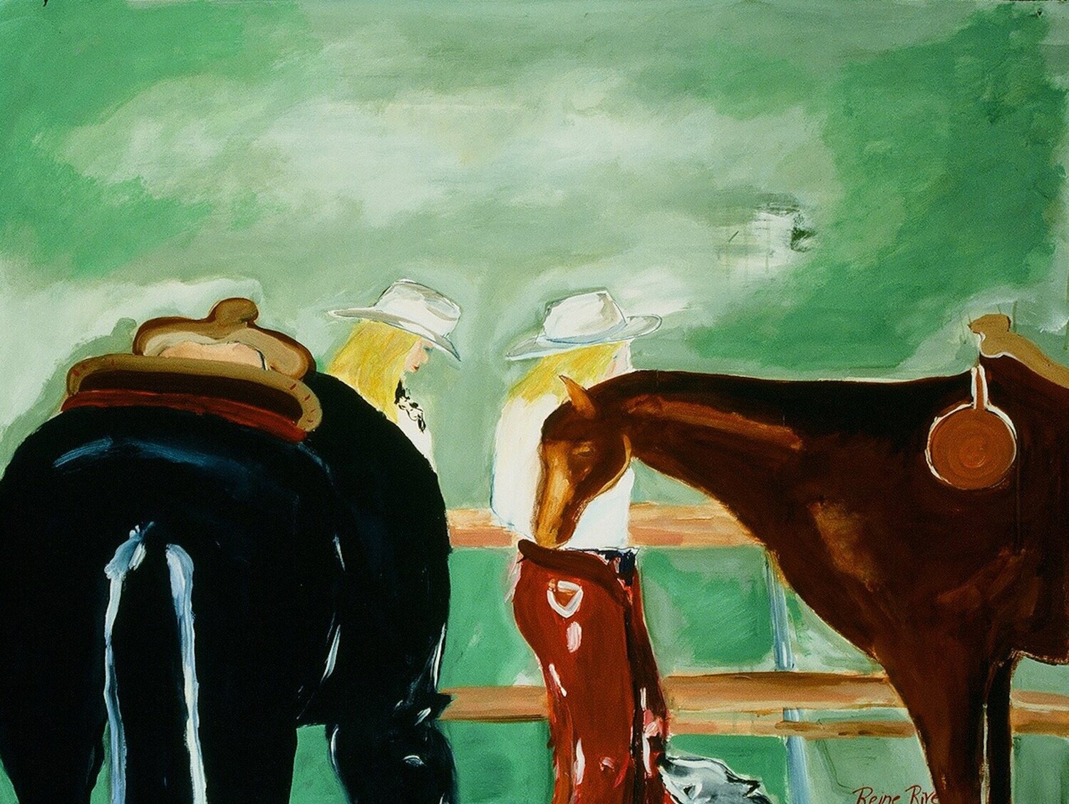 Bardot Cowgirls Reine River Pintura original en venta