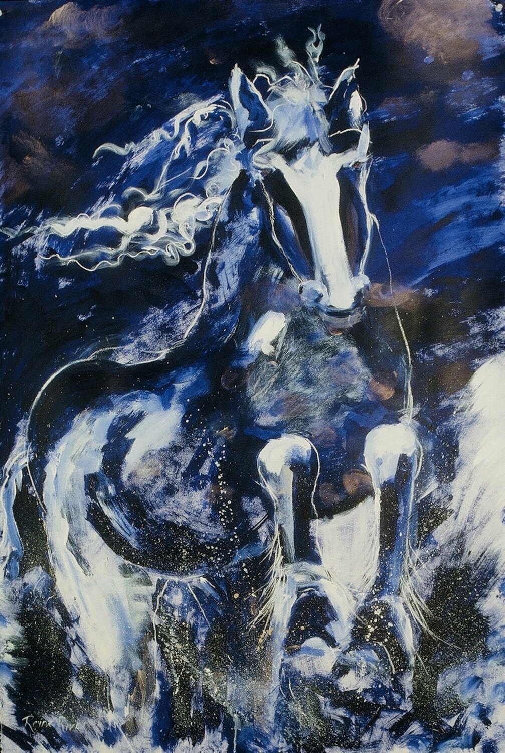 Out of the Blue Reine River Original painting for sale