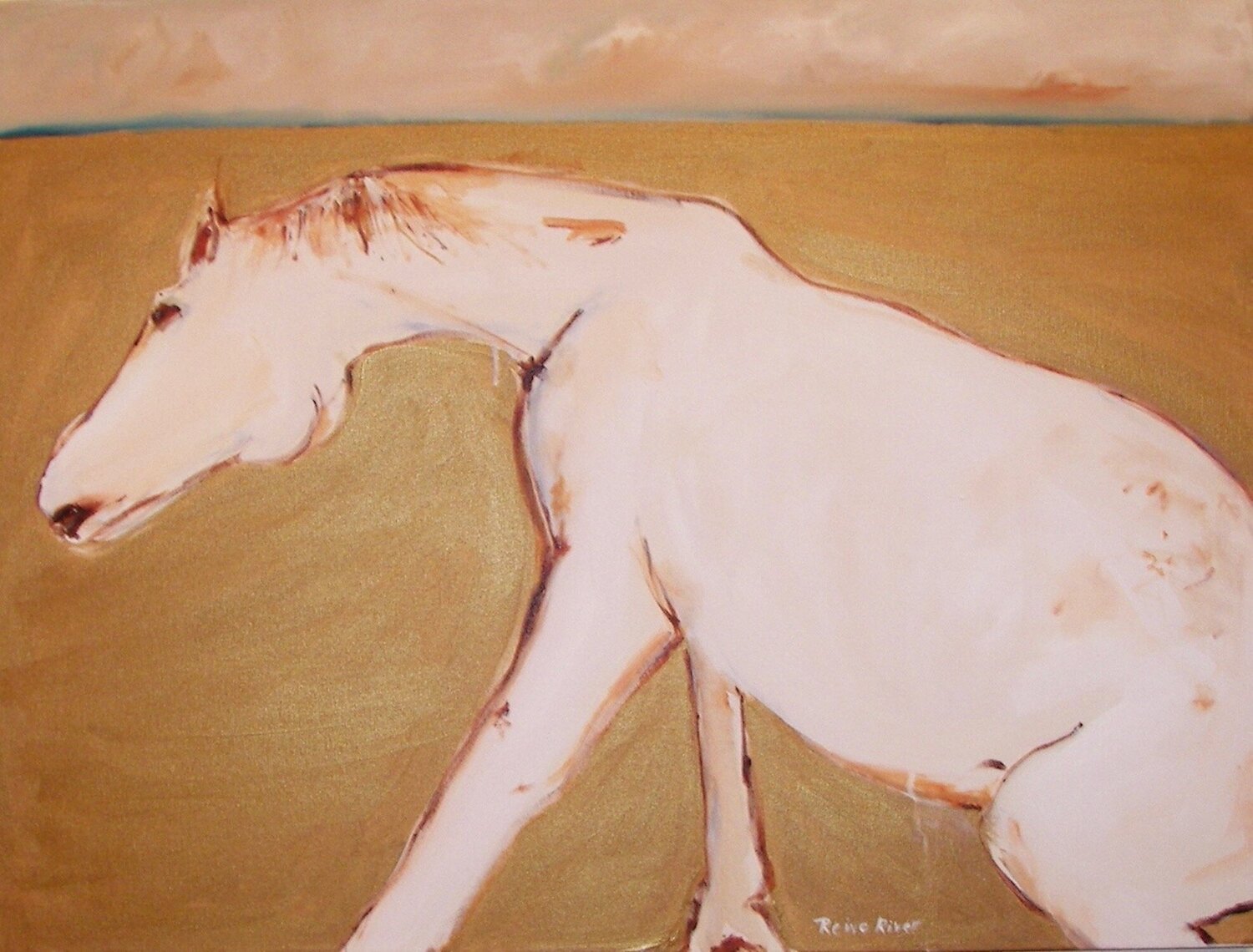 Coming Down Reine River Pintura original en venta