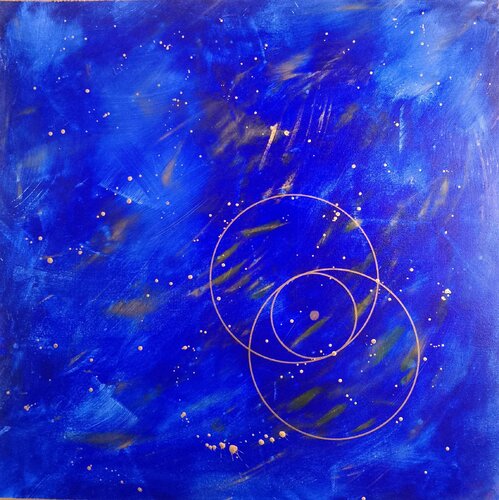 Vésica piscis bleue von Marie-Helene Sara Simon, Malerei kaufen auf Singulart