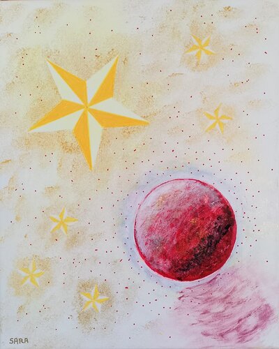 tableau vibratoire personnalisé ex 1 di Marie-Helene Sara Simon, Pittura in vendita su Singulart