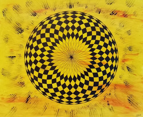 tore actif jaune by Marie-Helene Sara Simon, Painting for Sale on Singulart